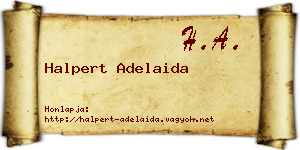 Halpert Adelaida névjegykártya
